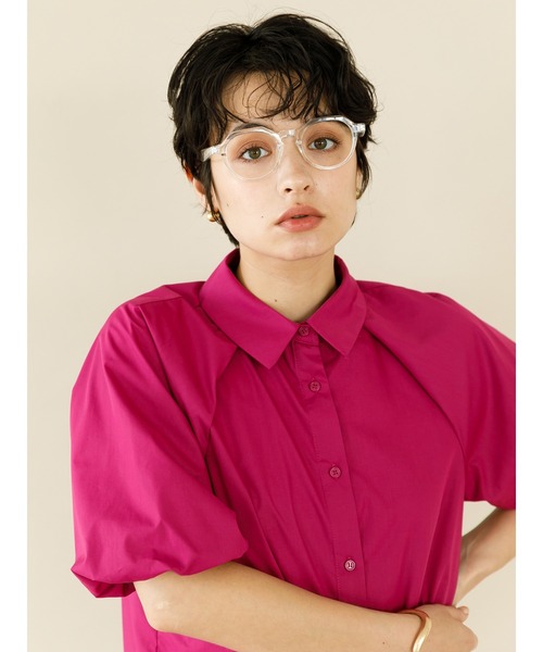 koe(コエ)の「シルキーブロード袖ボリュームブラウス*(シャツ/ブラウス・レディース・ピンク/ネイビー/グリーン/ホワイト・M)」の18枚目の写真