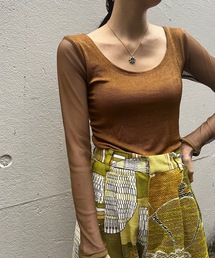 MARTE（マルテ）の「Mesh Sleeve Tops（Tシャツ/カットソー）」