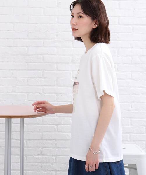 SHOO・LA・RUE(シューラルー)の「◆カラーフォトプリントTシャツ(Tシャツ/カットソー・レディース・ライトブルー/ホワイト系・01/02/03)」の4枚目の写真