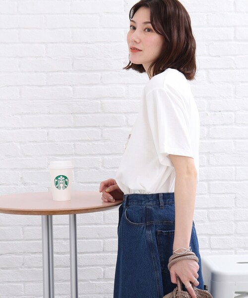 SHOO・LA・RUE(シューラルー)の「◆カラーフォトプリントTシャツ(Tシャツ/カットソー・レディース・ライトブルー/ホワイト系・01/02/03)」の19枚目の写真