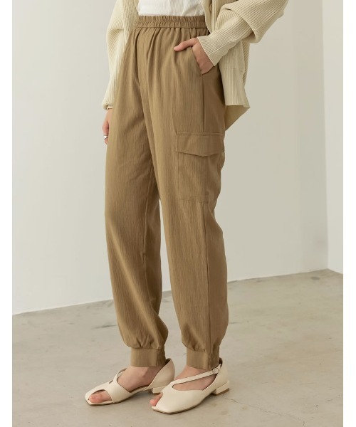 Re:EDIT（リエディ）の「[低身長/高身長サイズ有]リップルワークカーゴパンツ（カーゴパンツ・レディース・ホワイト/ブラック/チャコールグレー/モカ・SMALL/MEDIUM/LARGE/SHORT/TALL）」の4枚目の写真