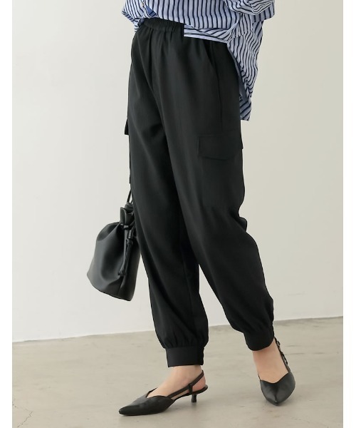 Re:EDIT（リエディ）の「[低身長/高身長サイズ有]リップルワークカーゴパンツ（カーゴパンツ・レディース・ホワイト/ブラック/チャコールグレー/モカ・SMALL/MEDIUM/LARGE/SHORT/TALL）」の8枚目の写真