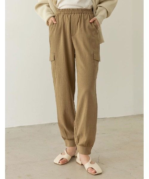 Re:EDIT（リエディ）の「[低身長/高身長サイズ有]リップルワークカーゴパンツ（カーゴパンツ・レディース・ホワイト/ブラック/チャコールグレー/モカ・SMALL/MEDIUM/LARGE/SHORT/TALL）」の14枚目の写真