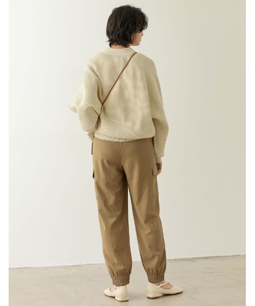 Re:EDIT（リエディ）の「[低身長/高身長サイズ有]リップルワークカーゴパンツ（カーゴパンツ・レディース・ホワイト/ブラック/チャコールグレー/モカ・SMALL/MEDIUM/LARGE/SHORT/TALL）」の17枚目の写真