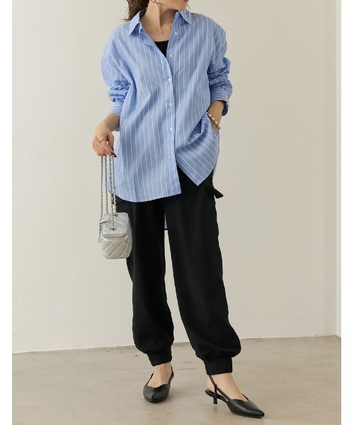 Re:EDIT（リエディ）の「[低身長/高身長サイズ有]リップルワークカーゴパンツ（カーゴパンツ・レディース・ホワイト/ブラック/チャコールグレー/モカ・SMALL/MEDIUM/LARGE/SHORT/TALL）」の7枚目の写真