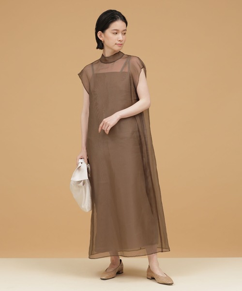 kaene アシメインナーオーガンジードレス Kaene アシメインナーオーガンジードレス | DRESS,DRESS