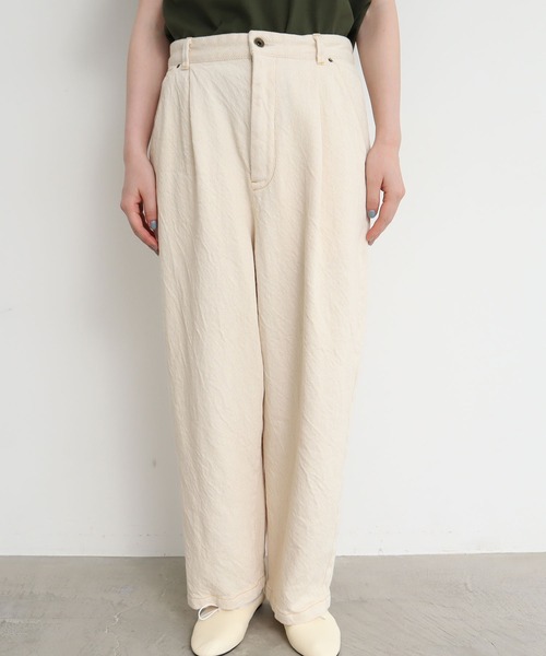l'atelier du savon（アトリエドサボン）の「C/太綾　パンツ（その他パンツ・レディース・ネイビー/アイボリー・FREE）」の6枚目の写真