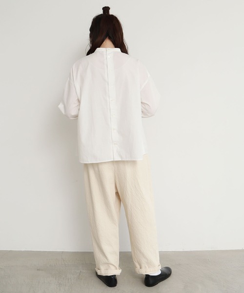 l'atelier du savon（アトリエドサボン）の「C/太綾　パンツ（その他パンツ・レディース・ネイビー/アイボリー・FREE）」の10枚目の写真