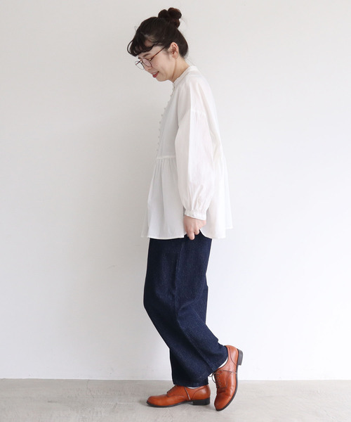 l'atelier du savon（アトリエドサボン）の「C/太綾　パンツ（その他パンツ・レディース・ネイビー/アイボリー・FREE）」の17枚目の写真