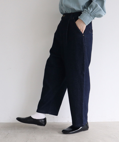 l'atelier du savon（アトリエドサボン）の「C/太綾　パンツ（その他パンツ・レディース・ネイビー/アイボリー・FREE）」の14枚目の写真