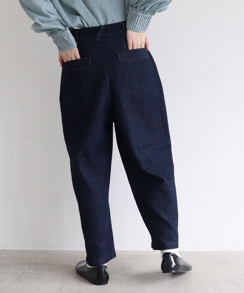 l'atelier du savon（アトリエドサボン）の「C/太綾　パンツ（その他パンツ・レディース・ネイビー/アイボリー・FREE）」の15枚目の写真