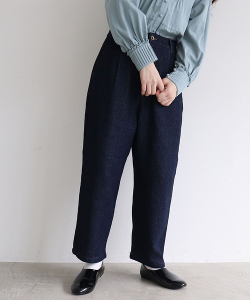 l'atelier du savon（アトリエドサボン）の「C/太綾　パンツ（その他パンツ・レディース・ネイビー/アイボリー・FREE）」の13枚目の写真