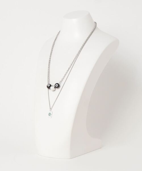 セール】1004ST 2連シルバーネックレス ストリート ヒップホップ