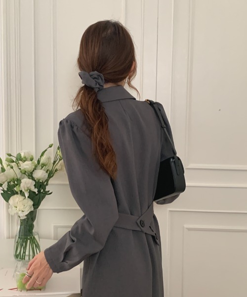 Banner Barrett（バナーバレット）の「袖タックロングテーラードジャケット（テーラードジャケット・レディース・ブラック/グレー/ライトカーキ・FREE）」の11枚目の写真