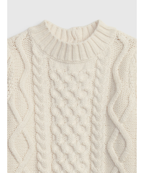 GAP(ギャップ)の「ケーブルニット セータードレス (ベビー)(ワンピース・キッズ・ブラウン/ホワイト系その他・6-12M/12-18M/3-6M/18-24M)」の3枚目の写真