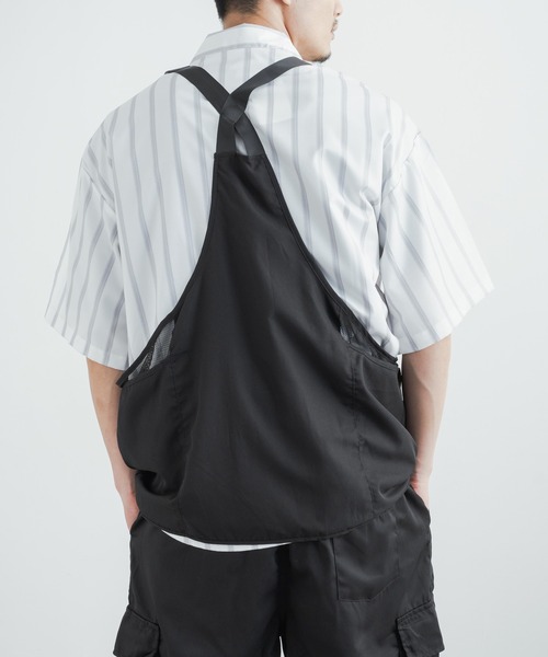 Rocky Monroe（ロッキーモンロー）の「ミリタリーメッシュキャンパーベスト（ベスト・メンズ・ブラック/ベージュ・L/XL/M）」の4枚目の写真