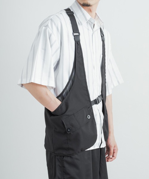 Rocky Monroe（ロッキーモンロー）の「ミリタリーメッシュキャンパーベスト（ベスト・メンズ・ブラック/ベージュ・L/XL/M）」の5枚目の写真