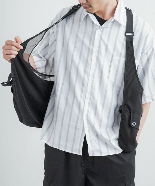 Rocky Monroe（ロッキーモンロー）の「ミリタリーメッシュキャンパーベスト（ベスト・メンズ・ブラック/ベージュ・L/XL/M）」の7枚目の写真