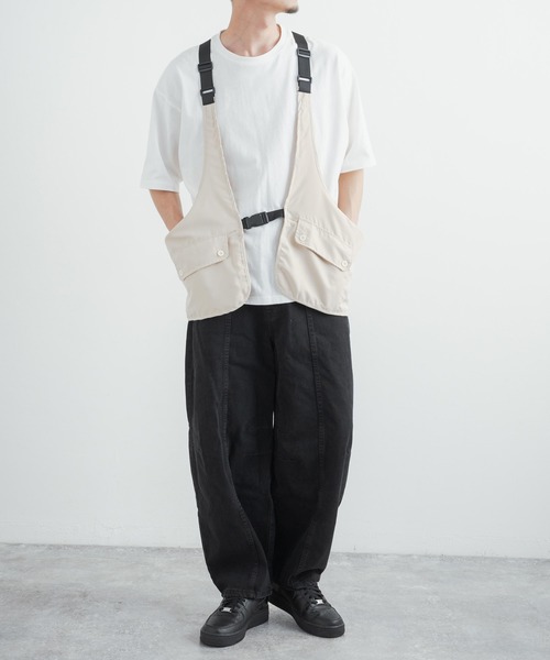 Rocky Monroe（ロッキーモンロー）の「ミリタリーメッシュキャンパーベスト（ベスト・メンズ・ブラック/ベージュ・L/XL/M）」の11枚目の写真