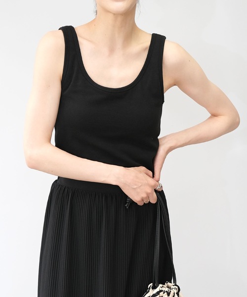 ＡＮＤＪ（アンドジェイ）の「カップ付きバックデザインタンクトップ（タンクトップ・レディース・ライトブラウン/ベージュ系その他/グリーン系その他/ブラック・M）」の22枚目の写真