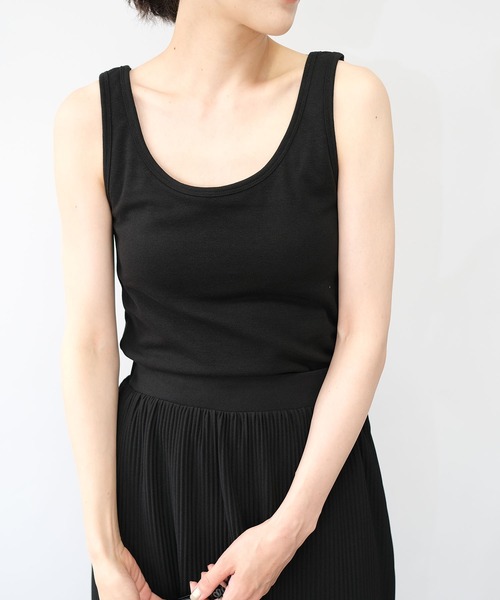 ＡＮＤＪ（アンドジェイ）の「カップ付きバックデザインタンクトップ（タンクトップ・レディース・ライトブラウン/ベージュ系その他/グリーン系その他/ブラック・M）」の5枚目の写真