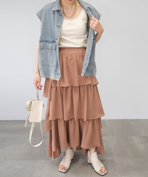 ＡＮＤＪ（アンドジェイ）の「カップ付きバックデザインタンクトップ（タンクトップ・レディース・ライトブラウン/ベージュ系その他/グリーン系その他/ブラック・M）」の6枚目の写真