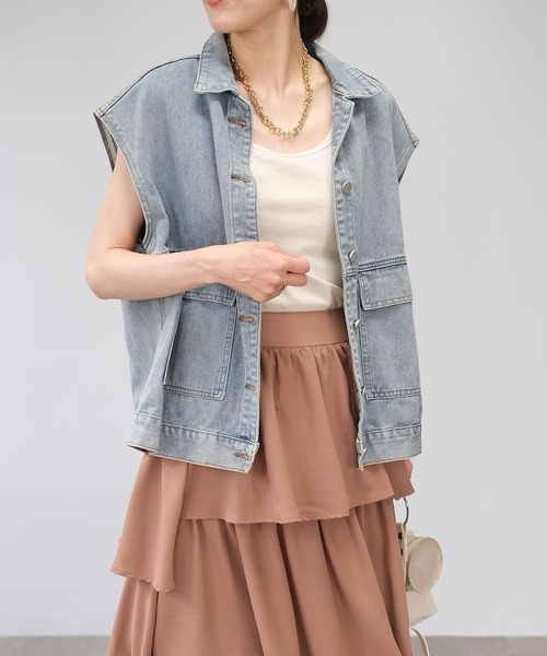 ＡＮＤＪ（アンドジェイ）の「カップ付きバックデザインタンクトップ（タンクトップ・レディース・ライトブラウン/ベージュ系その他/グリーン系その他/ブラック・M）」の9枚目の写真