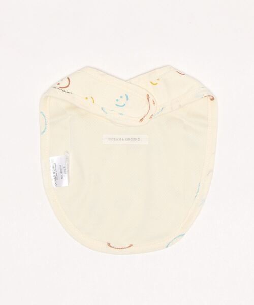 Ocean&Ground（オーシャン&グラウンド）の「Ocean & Ground/ｵｰｼｬﾝｱﾝﾄﾞｸﾞﾗｳﾝﾄﾞ/////1220702/ｽﾀｲ Smile King（スタイ/よだれかけ・キッズ・オフホワイト・FREE）」の2枚目の写真