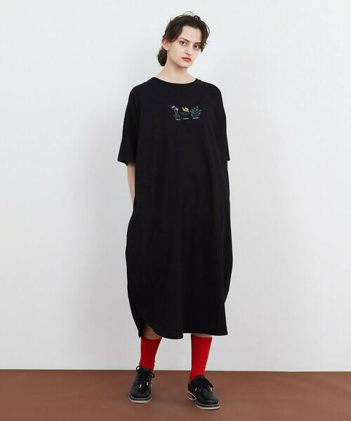 FRAPBOIS フラボア 異素材切り替え ティアードワンピース FRAPBOIS フラボア 異素材切り替え ティアードワンピース FRAPBOIS