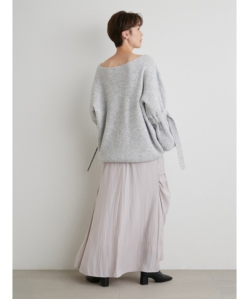 【emmi atelier】袖コンシャスニットトップス付きスカート emmi（エミ）の「【emmi atelier】袖コンシャスニットトップス付き