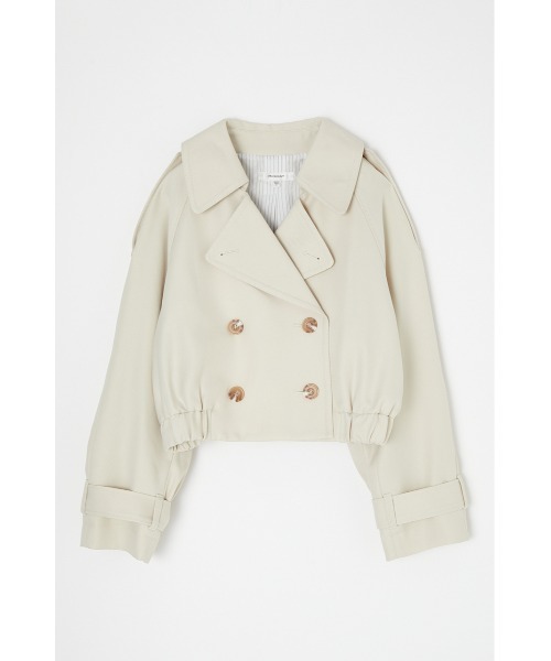 MOUSSY（マウジー）の「SHORT TRENCH コート（トレンチコート・レディース・ネイビー/キナリ/ベージュ・FREE）」の2枚目の写真