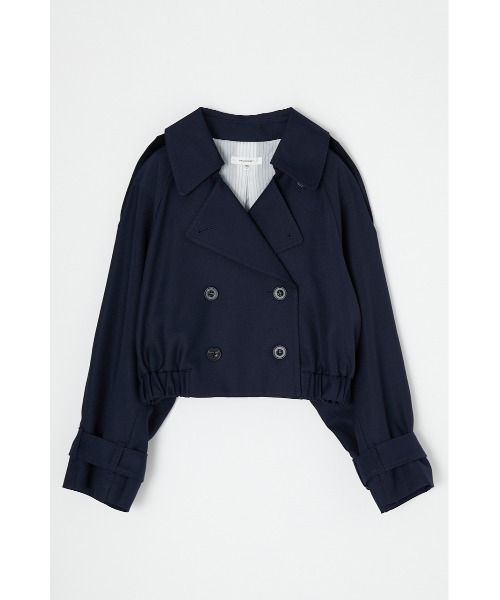MOUSSY（マウジー）の「SHORT TRENCH コート（トレンチコート・レディース・ネイビー/キナリ/ベージュ・FREE）」の17枚目の写真