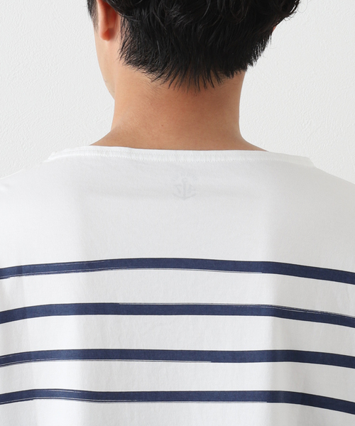 417 EDIFICE（フォーワンセブンエディフィス）の「ハンドペイント ボーダー Tシャツ（Tシャツ/カットソー・メンズ・ブラック/ネイビー/レッド/グリーン・MEDIUM/LARGE）」の13枚目の写真