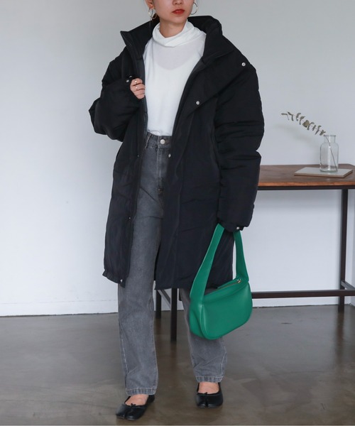 feepur（フェピュール）の「ニットソーハイネックプルオーバー（Tシャツ/カットソー・レディース・ブラック/ブラウン/オフホワイト/杢グレー・MEDIUM）」の8枚目の写真