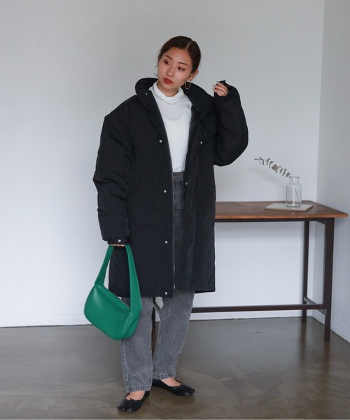 feepur（フェピュール）の「ニットソーハイネックプルオーバー（Tシャツ/カットソー・レディース・ブラック/ブラウン/オフホワイト/杢グレー・MEDIUM）」の19枚目の写真