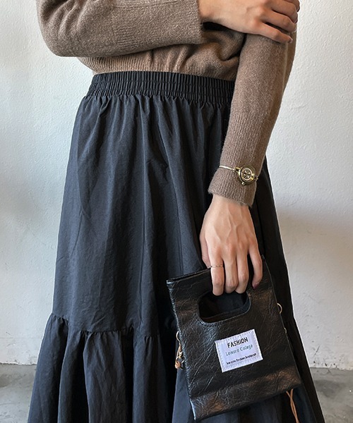 SEN TOKYO（セントーキョー）の「スタイリングのワンポイントに。ロゴタグ付きミニバック（ハンドバッグ・レディース・ホワイト/ブラック/ブラウン・FREE）」の20枚目の写真