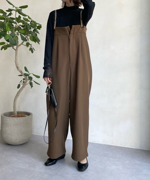 DouDou（ドゥドゥ）の「レイヤードライクハイネックプルオーバー（Tシャツ/カットソー・レディース・ブラック/ブラウン/アイボリー・FREE）」の8枚目の写真