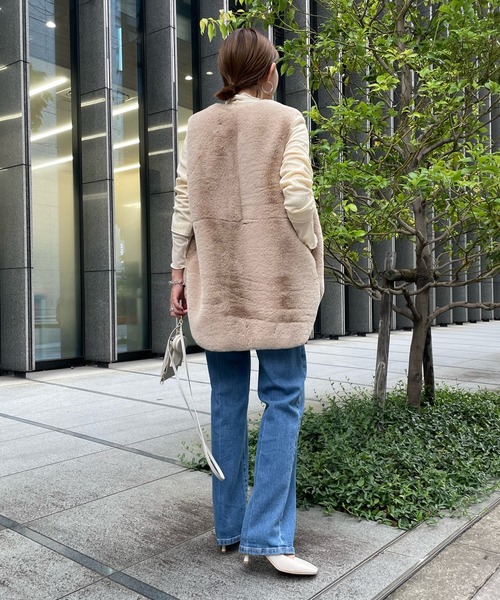 DouDou（ドゥドゥ）の「レイヤードライクハイネックプルオーバー（Tシャツ/カットソー・レディース・ブラック/ブラウン/アイボリー・FREE）」の20枚目の写真