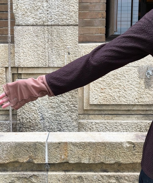 DouDou（ドゥドゥ）の「レイヤードライクハイネックプルオーバー（Tシャツ/カットソー・レディース・ブラック/ブラウン/アイボリー・FREE）」の7枚目の写真