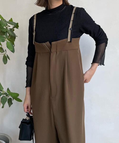 DouDou（ドゥドゥ）の「レイヤードライクハイネックプルオーバー（Tシャツ/カットソー・レディース・ブラック/ブラウン/アイボリー・FREE）」の16枚目の写真