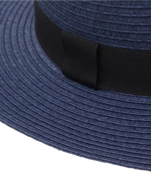 one after another NICE CLAUP（ワンアフターアナザーナイスクラップ）の「【ナイスクラップ】つば広ペーパーハット（ハット・レディース・ネイビー/オフホワイト/ブラック/ナチュラル・FREE）」の9枚目の写真