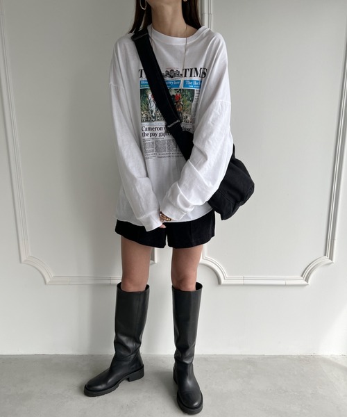 MYMOOD.（マイムード）の「【A4収納可 大容量】キャンバスビッグショルダーバッグ マザーズバッグ（ショルダーバッグ・レディース・ブラック/アイボリー・FREE）」の18枚目の写真