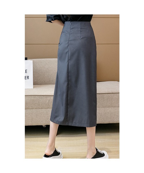 PRIVATE  BEACH（プライベートビーチ）の「ウエストギャザーデザインサイドスリットスカート（スカート・レディース・ブラック/グレー・S/M/L）」の9枚目の写真