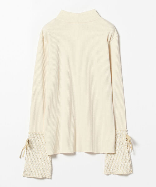 Ray BEAMS(レイビームス)の「RBS / シャーリング カフス ハイネック トップス(Tシャツ/カットソー・レディース・ブラック/ホワイト系その他6・ONE SIZE)」の16枚目の写真