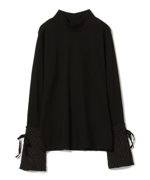 Ray BEAMS(レイビームス)の「RBS / シャーリング カフス ハイネック トップス(Tシャツ/カットソー・レディース・ブラック/ホワイト系その他6・ONE SIZE)」の18枚目の写真