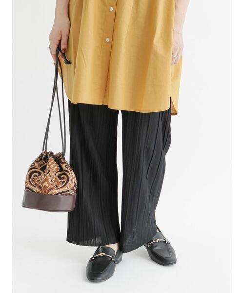 Lugnoncure（ルノンキュール）の「ジャカード巾着バッグ（ハンドバッグ・レディース・ブラウン/ブラック・ﾌﾘ-）」の6枚目の写真