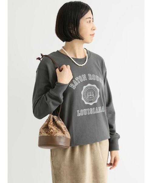 Lugnoncure（ルノンキュール）の「ジャカード巾着バッグ（ハンドバッグ・レディース・ブラウン/ブラック・ﾌﾘ-）」の9枚目の写真