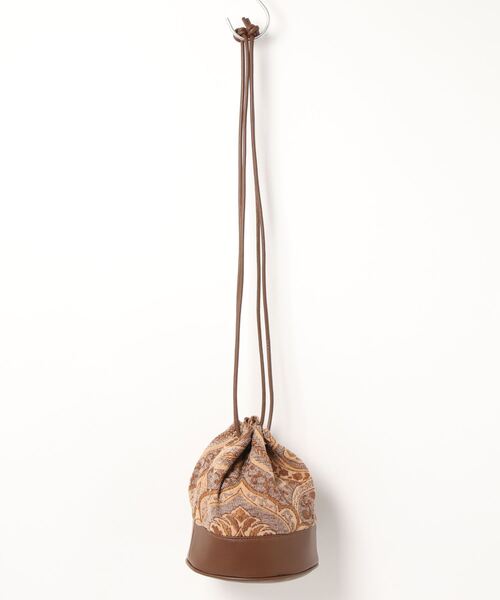 Lugnoncure（ルノンキュール）の「ジャカード巾着バッグ（ハンドバッグ・レディース・ブラウン/ブラック・ﾌﾘ-）」の20枚目の写真