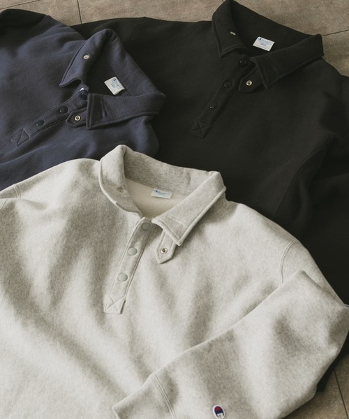 Champion（チャンピオン）の「『別注』Champion×DOORS　RW HALF SNAP SWEAT（スウェット・メンズ・グレー/ブラック/ネイビー・LARGE/MEDIUM）」の20枚目の写真