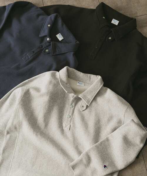 Champion（チャンピオン）の「『別注』Champion×DOORS　RW HALF SNAP SWEAT（スウェット・メンズ・グレー/ブラック/ネイビー・LARGE/MEDIUM）」の18枚目の写真